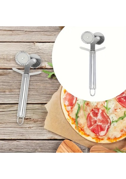 Premium Paslanmaz Çelik Pizza Kesici Çift Bıçak fiyatları
