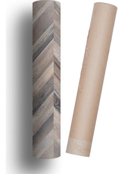 Yer Kaplama Folyosu Kendinden Yapışkanlı Laminasyonlu Balıksırtı Ahşap Parke Desen 60 cm x 100 cm modelleri