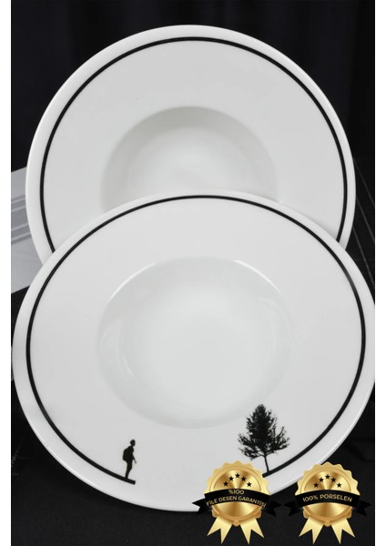 Düğüm 28CM Porselen Makarna Tabağı Seti
