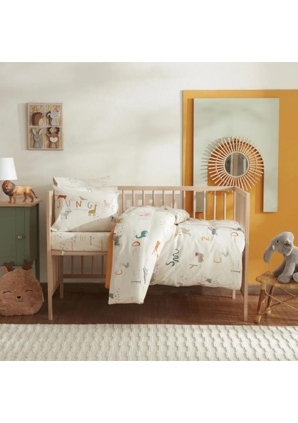 Jungle Bej Bebek Nevresim Takımı