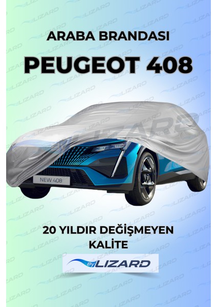 Peugeot 408 Uyumlu Lüks Araba Brandası Miflonlu Branda Oto Çadır Örtü
