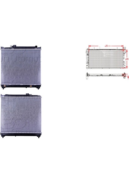 Su Radyatörü Brazing At 425X490X16 mm – 17700-56B10 Wisco – Suzuki Vitara 1.6jlx 5kapı Uyumlu
