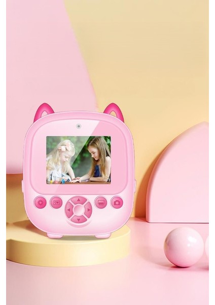 Cmr-21 Pembe Dijital Video Kayıt App Destekli Fotoğraf Çocuk Kamerası Termal Resim Kağıt Baskılı Yazıcı fiyatları