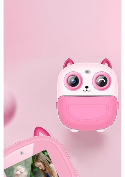 Cmr-21 Pembe Dijital Video Kayıt App Destekli Fotoğraf Çocuk Kamerası Termal Resim Kağıt Baskılı Yazıcı modelleri
