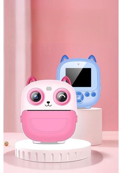 Cmr-21 Pembe Dijital Video Kayıt App Destekli Fotoğraf Çocuk Kamerası Termal Resim Kağıt Baskılı Yazıcı indirimleri