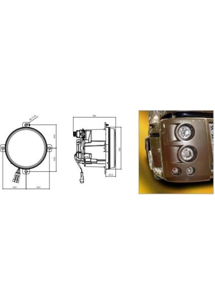 24V FAR (ELEKTRİKLİ-MOTORLU) PARKLI KISA HÜZME H7 (180 MM) FORD CARGO 2008 indirimleri