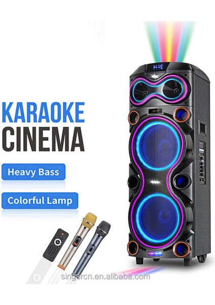 JT-1230 Speaker – 2X12 Inç 100W Gücünde Bluetooth Hoparlör