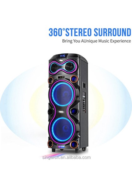 JT-1230 Speaker – 2X12 Inç 100W Gücünde Bluetooth Hoparlör