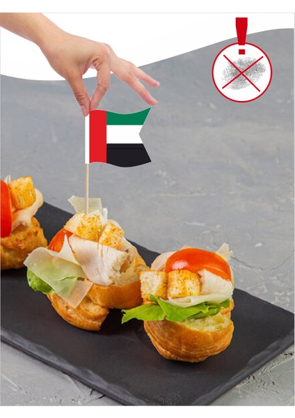 Birleşik Arap Emirlikleri Bayrak Baskılı Ikramlık, Sunumluk, Pasta ve Tatlı Üstü, Çay ve Kahve Yanı, Özel Gün, Davet, Etkinlik ve Organizasyonlar Için Ülke Bayraklı Bayrak Kürdan indirimleri