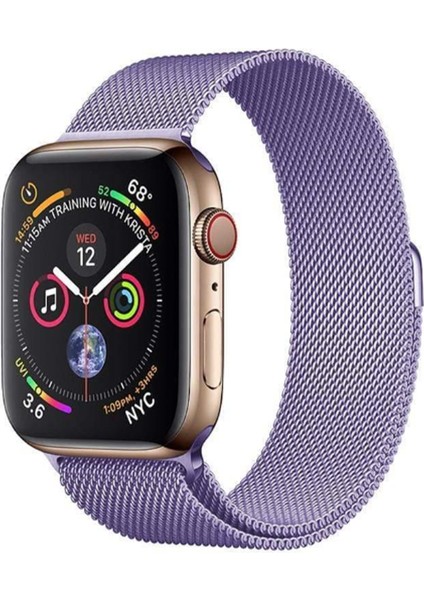 Apple Watch Series Se/10/9/8/7/6/5/4/3 42MM-44MM-45MM-49MM Uyumlu Milano Loop Çelik Kordon