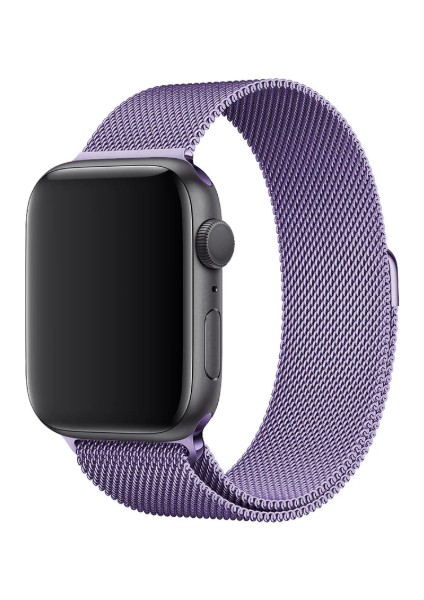 Apple Watch Series Se/10/9/8/7/6/5/4/3 42MM-44MM-45MM-49MM Uyumlu Milano Loop Çelik Kordon
