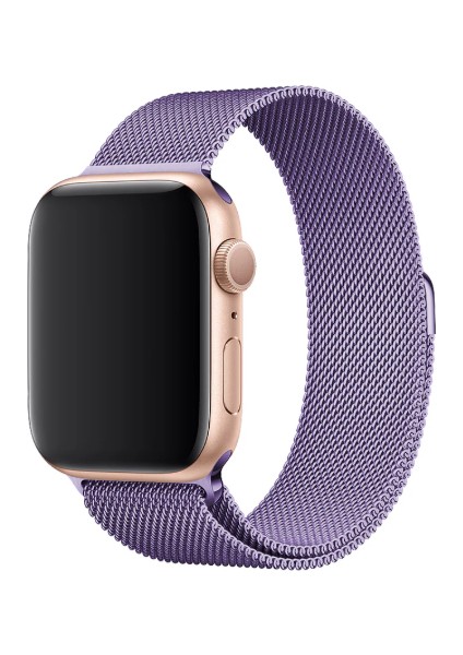 Apple Watch Series Se/10/9/8/7/6/5/4/3 42MM-44MM-45MM-49MM Uyumlu Milano Loop Çelik Kordon