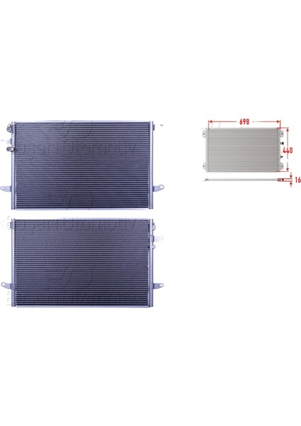 Klima Radyatörü 698X440X16 – 3D0820411G Wisco – Volkswagen Phateon 3.0 02 ve Sonrası Uyumlu
