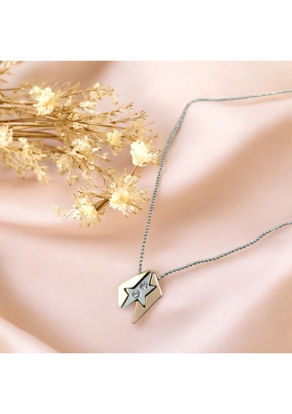 Vintage Zirkon Taşlı Çelik Kolye fiyatları