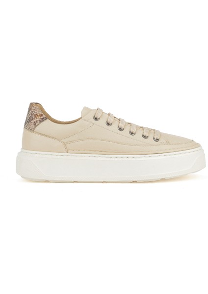 Ziya, Kadın Hakiki Deri Sneaker 1511035Z6200 Krem