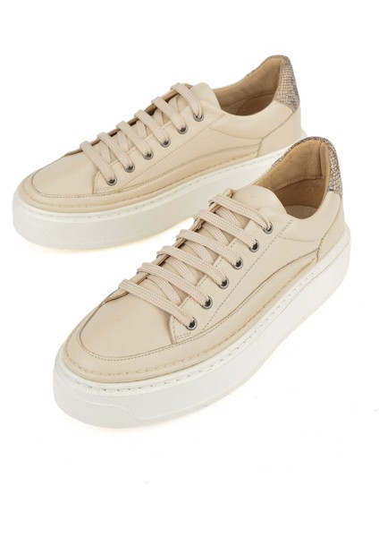 Ziya, Kadın Hakiki Deri Sneaker 1511035Z6200 Krem indirimleri