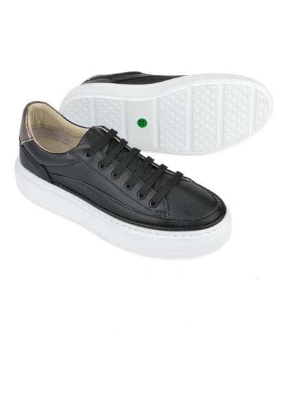 , Kadın Hakiki Deri Sneaker 1511035Z6200 Siyah fırsatları