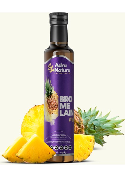 Bromelain Blend-Bromelain, Koenzim Q10 ve L-Karnitin'li Mix, Ananas Özlü Detox Karışımı Şurubu