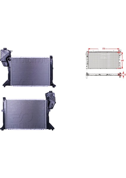 Su Radyatörü – 9015001800 Wisco – Mercedes Sprinter 2-T B901. B902. 3-T B903. 4-T 95-06 Uyumlu