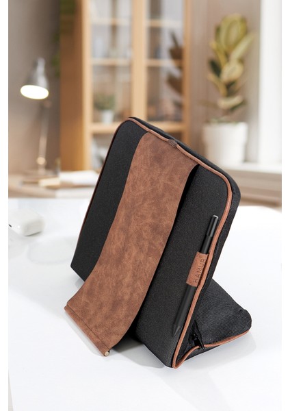 Mousepad Bilek Destekli Ped/yastık Tablet Telefon Standı Yıkanabilir Kumaş Deri Detaylı Siyah fiyatları