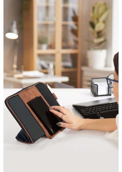 Mousepad Bilek Destekli Ped/yastık Tablet Telefon Standı Yıkanabilir Kumaş Deri Detaylı Siyah modelleri