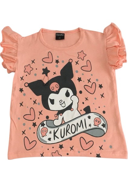 Kızçocuk Kuromi Baskılı Taytlı Takım modelleri