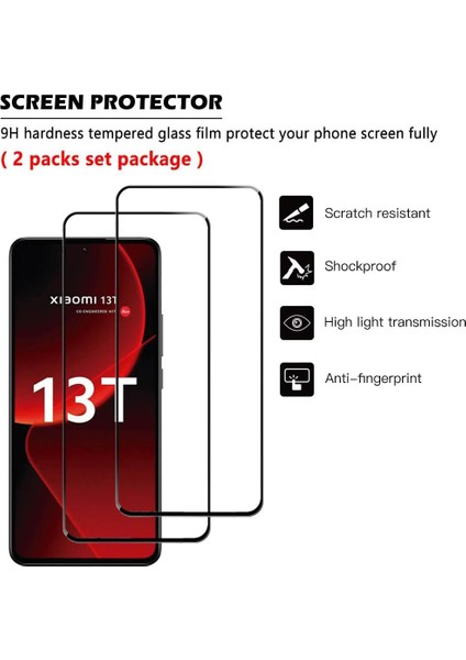 Xiaomi 13T & 13T Pro Tam Kaplayan Anti-Static Esd Cam Ekran Koruyucu 6d Glass (2 Adet) fırsatları