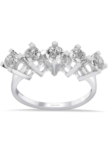 F Renk 1 Karat Pırlanta Beştaş Yüzük