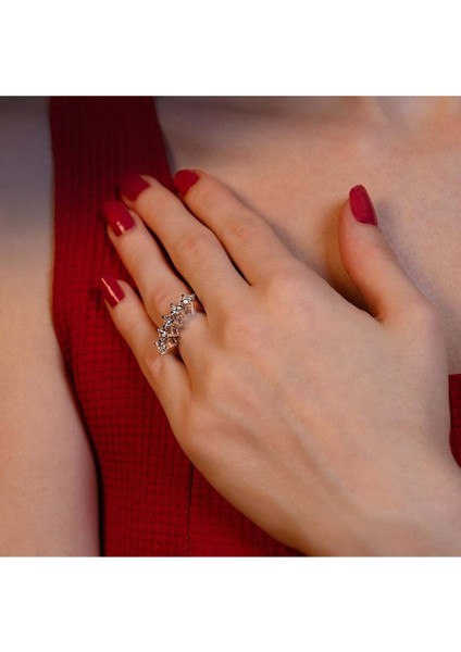 F Renk 1 Karat Pırlanta Beştaş Yüzük modelleri
