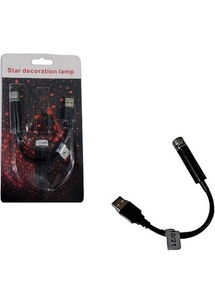 12V DEKORASYON LAMBA LAZER KIRMIZI YILDIZ USB