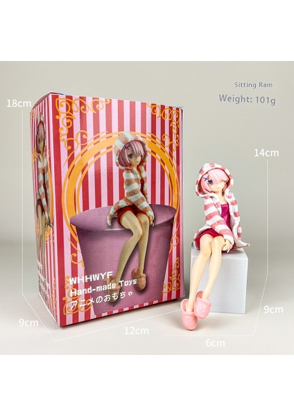 Hatsune Miku Figürü Anime Su Buz Ay Güzel Kız Rem Ram Qiongmei Iki Boyutlu Bebek Modeli Süsler (Yurt Dışından)