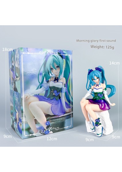 Hatsune Miku Figürü Anime Su Buz Ay Güzel Kız Rem Ram Qiongmei Iki Boyutlu Bebek Modeli Süsler (Yurt Dışından)
