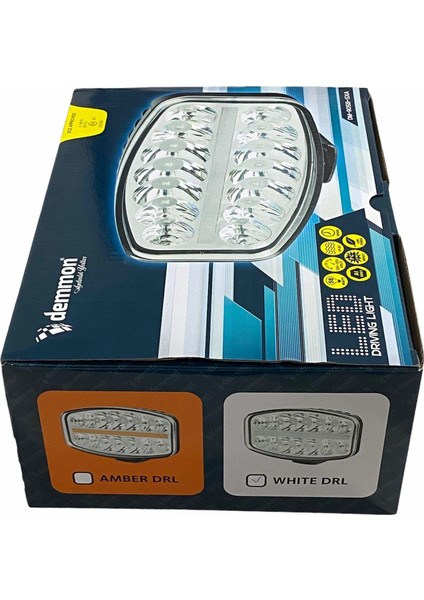 10V-30V Gündüz Sürüş Lambası (14+10 Ledli) (50W+8W) (245*139*91 Mm) Beyaz