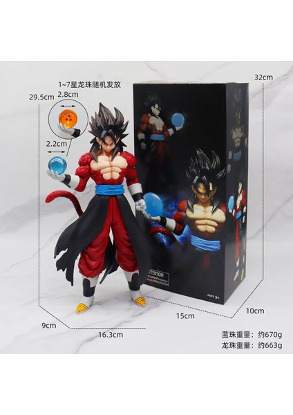 Animasyon Büyük Dragon Ball Sun Wukong Şekilli Kalıp Süsleme Gogeta Vegetto Saiyan (Yurt Dışından)