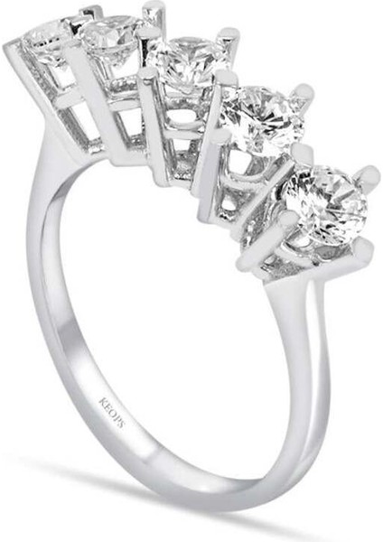 F Renk 1 Karat Pırlanta Beştaş Yüzük - Idl Sertifikalı fiyatları