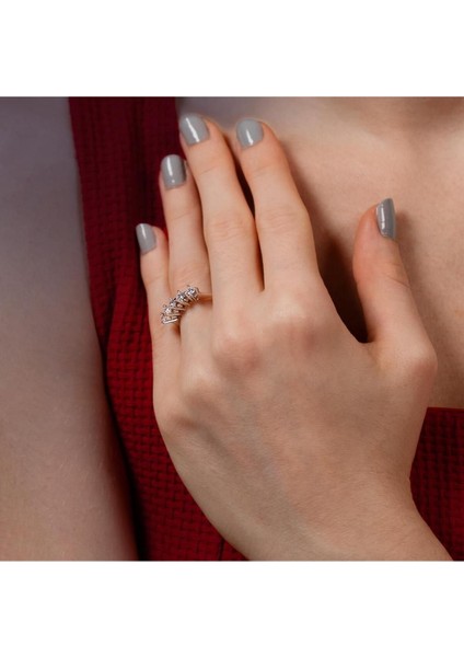 F Renk 0.35 Karat Pırlanta Beştaş Yüzük modelleri