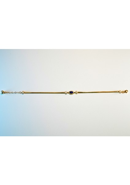 14 Ayar Altın 4.03 Gram Balıksırtı Zincirli Lapis Taşlı Modern Şık Özel Kadın Bilekliği fiyatları