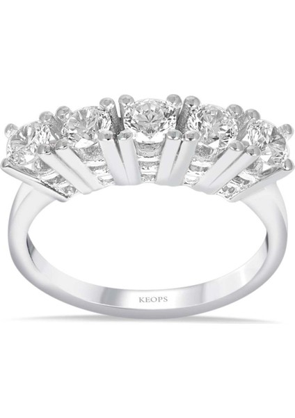 G Renk 0.75 Karat Pırlanta Beştaş Yüzük