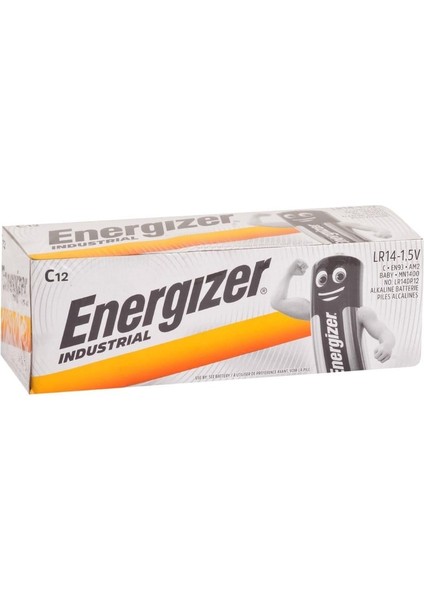 C Size Endüstriyel Orta Boy Pil 12 Li Kutu