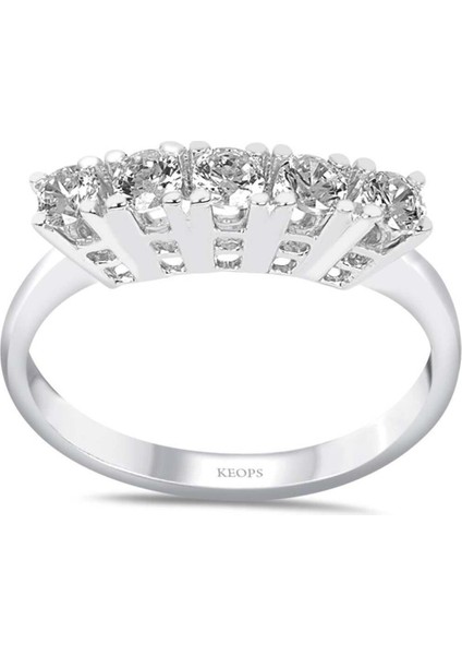 G Renk 0.35 Karat Pırlanta Beştaş Yüzük