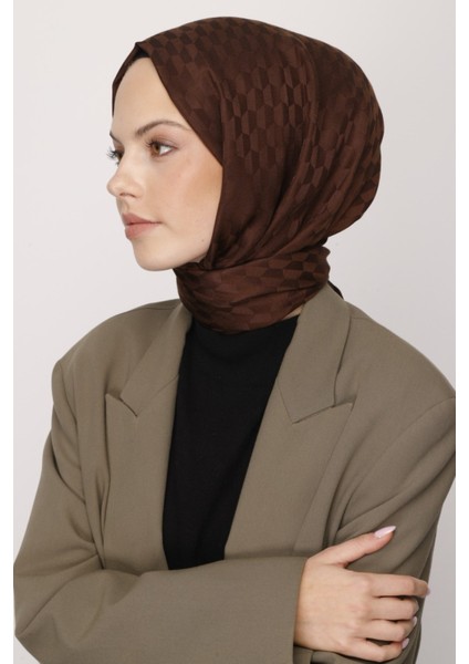 Qoza Desen Ipeksi Jakar Şal - Acı Kahve