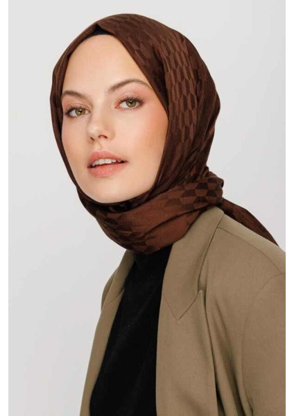 Qoza Desen Ipeksi Jakar Şal - Acı Kahve