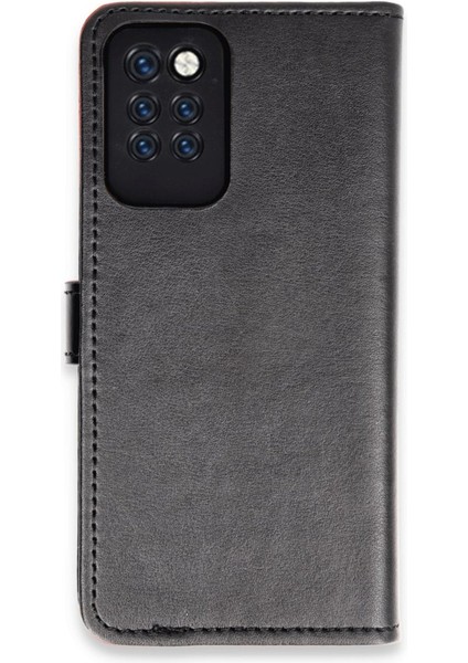 Infinix Note 10 Pro Kılıf Cüzdanlı Kapaklı Kılıf - Siyah