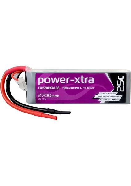 PX2700XCL3S - 3S1P - 11.1V 2700 Mah Li-Polymer Pil -25C