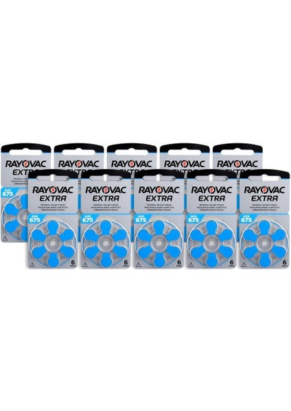 Extra Advanced 675 / PR44 Numara Kulaklık Pili 6lı - 10LU Paket