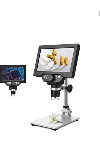 Taşınabilir LCD Ekran Mikroskop - 7 Inç 12MP 1-1200X USB Dijital Mikroskop - Mikroskop