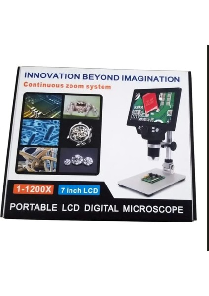 Taşınabilir LCD Ekran Mikroskop - 7 Inç 12MP 1-1200X USB Dijital Mikroskop - Mikroskop