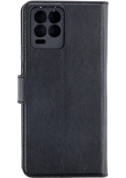 Realme 8 Kılıf Cüzdanlı Kapaklı Kılıf - Siyah