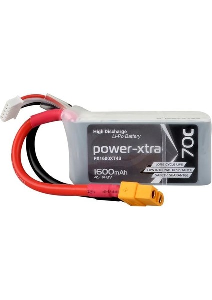 PX1600XT4S - 4S1P - 14.8V 1600 Mah Li-Polymer Pil -70C