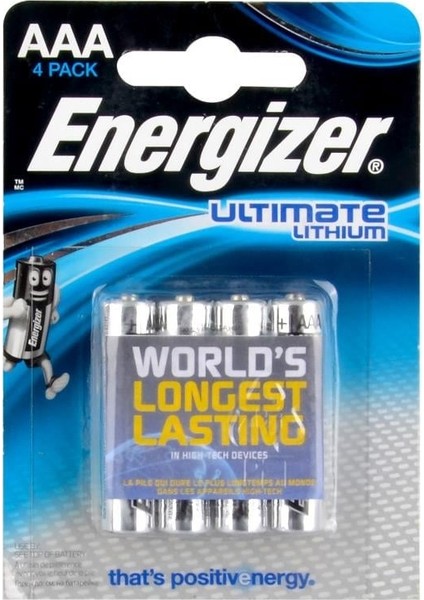 Ultimate Lithium L92/AAA Size Pil - 4lü Blister